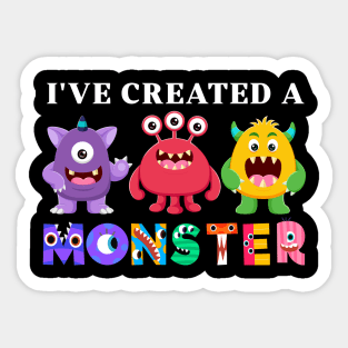 I've created a Little Monster Kids Birthday Party Halloween Sticker